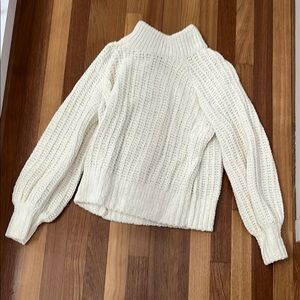 Cozy White Knit Sweater